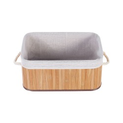 Zestaw 5 koszy TALPE Drewno bambusowe Jasnobrązowy