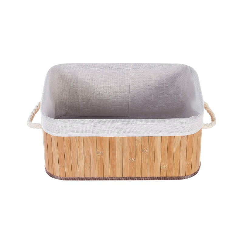 Zestaw 5 koszy TALPE Drewno bambusowe Jasnobrązowy