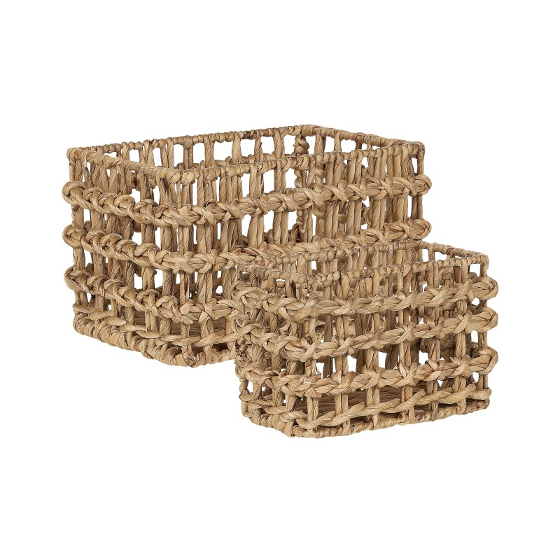 Zestaw 2 koszy DIAN Plecionka Naturalny