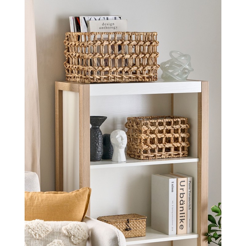 Zestaw 2 koszy DIAN Plecionka Naturalny