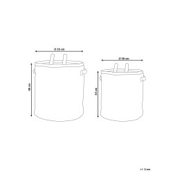 Zestaw 2 koszy na zabawki Żyrafa POMANG Bawełna Brązowy