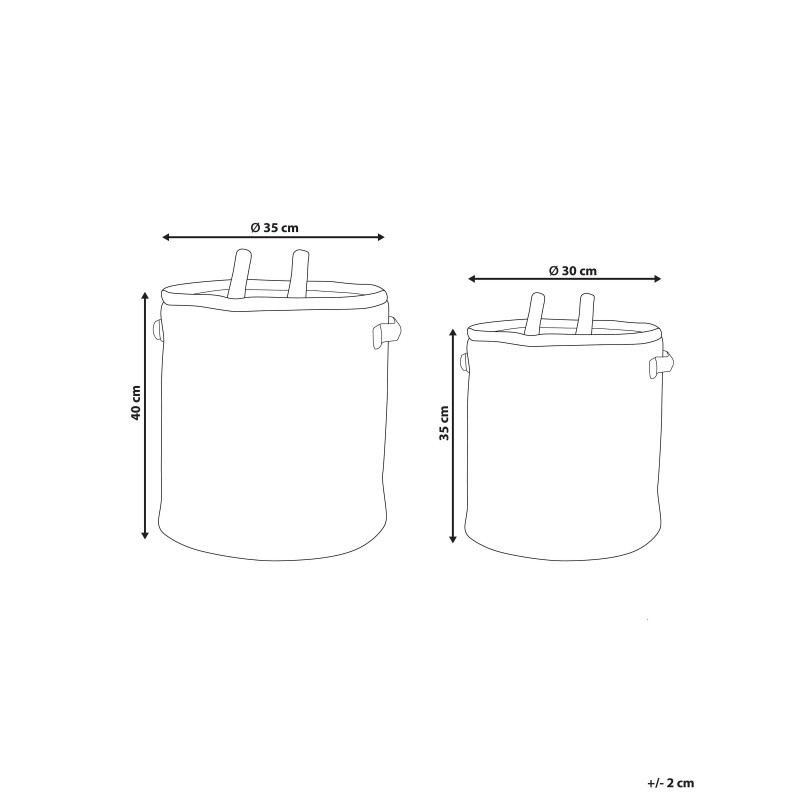 Zestaw 2 koszy na zabawki Żyrafa POMANG Bawełna Brązowy