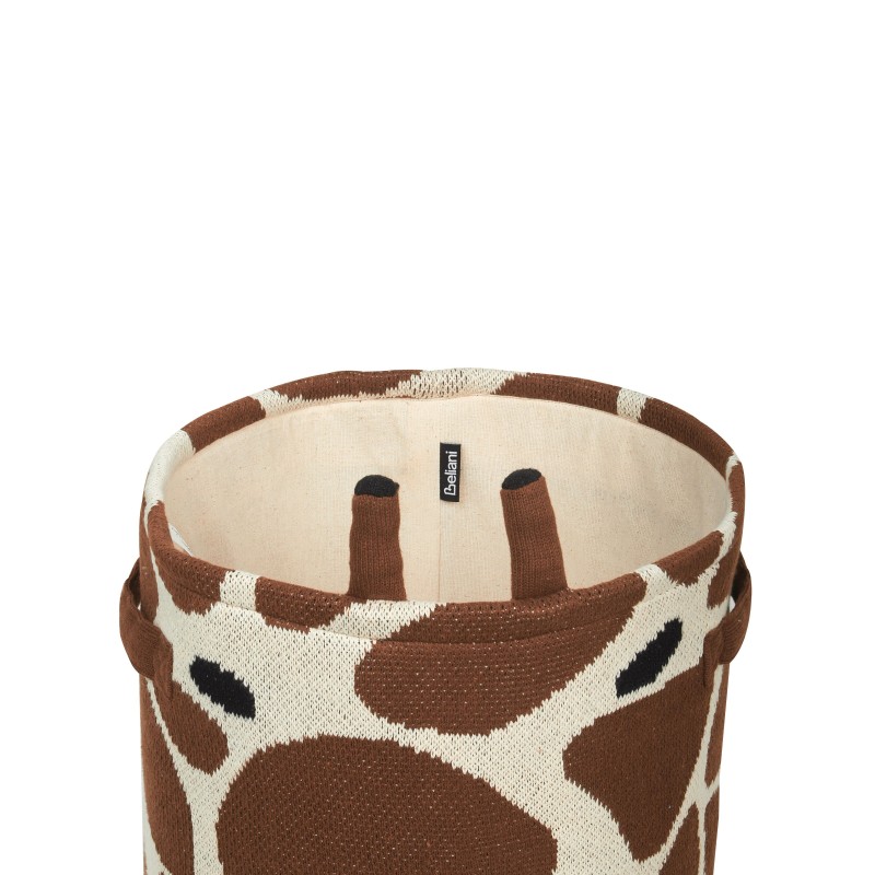 Zestaw 2 koszy na zabawki Żyrafa POMANG Bawełna Brązowy