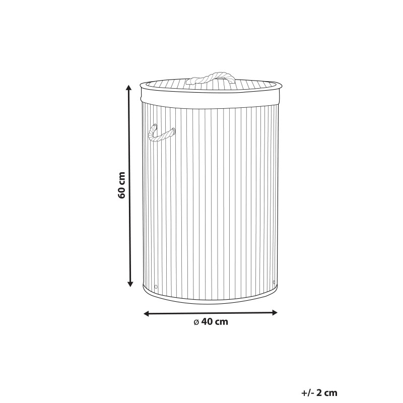 Kosz bambusowy z pokrywą jasne drewno SANNAR