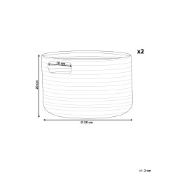 Zestaw 2 koszy CHINIOT Bawełna Naturalny