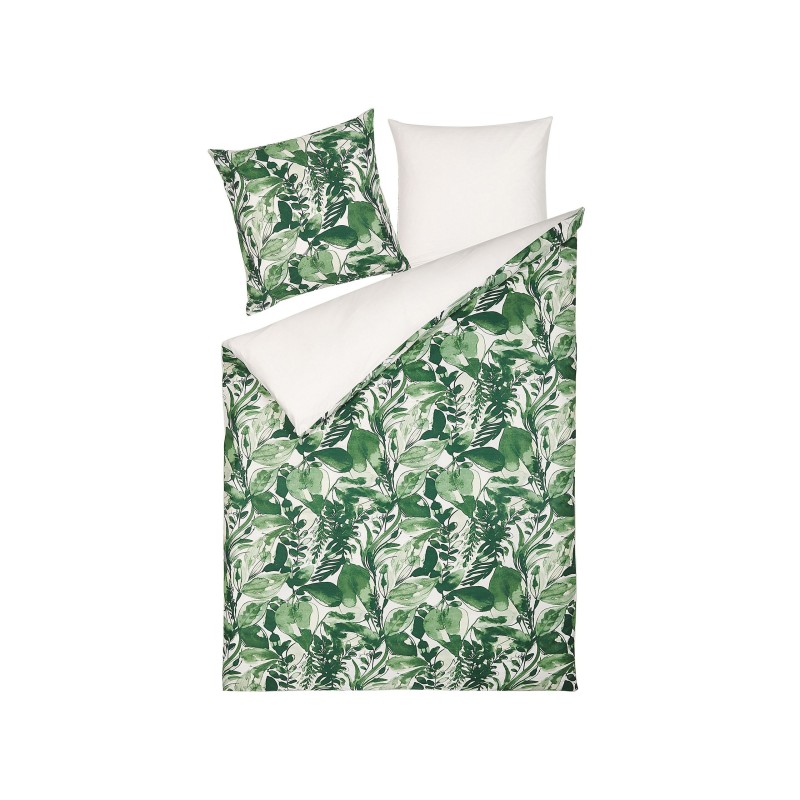 Komplet pościeli GREENWOOD Bawełna satynowa 155 x 220 cm Zielony