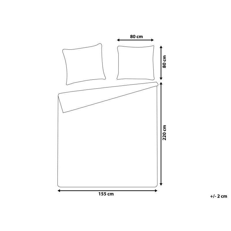 Komplet pościeli AVONDALE Bawełna satynowa 155 x 220 cm Beżowy