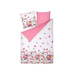 Komplet pościeli LARYNHILL Bawełna satynowa 135 x 200 cm Różowy