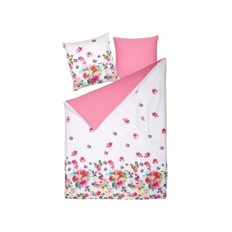 Komplet pościeli LARYNHILL Bawełna satynowa 135 x 200 cm Różowy