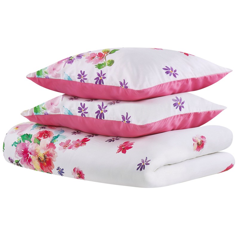 Komplet pościeli LARYNHILL Bawełna satynowa 135 x 200 cm Różowy