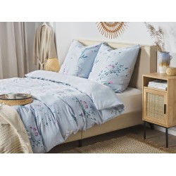 Komplet pościeli EVERGREEN Bawełna satynowa 200 x 220 cm Błękitny