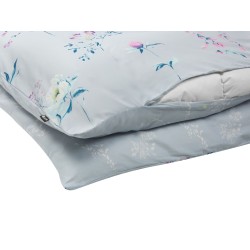 Komplet pościeli EVERGREEN Bawełna satynowa 200 x 220 cm Błękitny