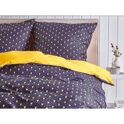 Komplet pościeli WALLINGFORD Bawełna satynowa 155 x 220 cm Niebieski