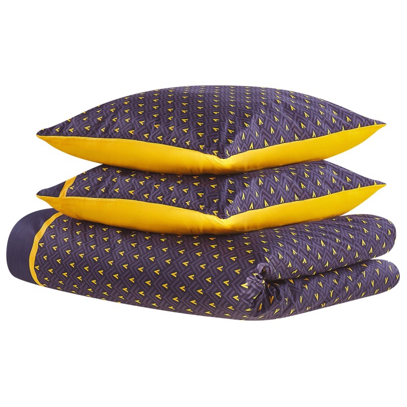 Komplet pościeli WALLINGFORD Bawełna satynowa 155 x 220 cm Niebieski