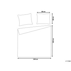Komplet pościeli HARMONRIDGE Bawełna satynowa 220 x 240 cm Ciemnoniebieski