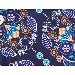 Komplet pościeli MADRONA Bawełna satynowa 155 x 220 cm Ciemnoniebieski