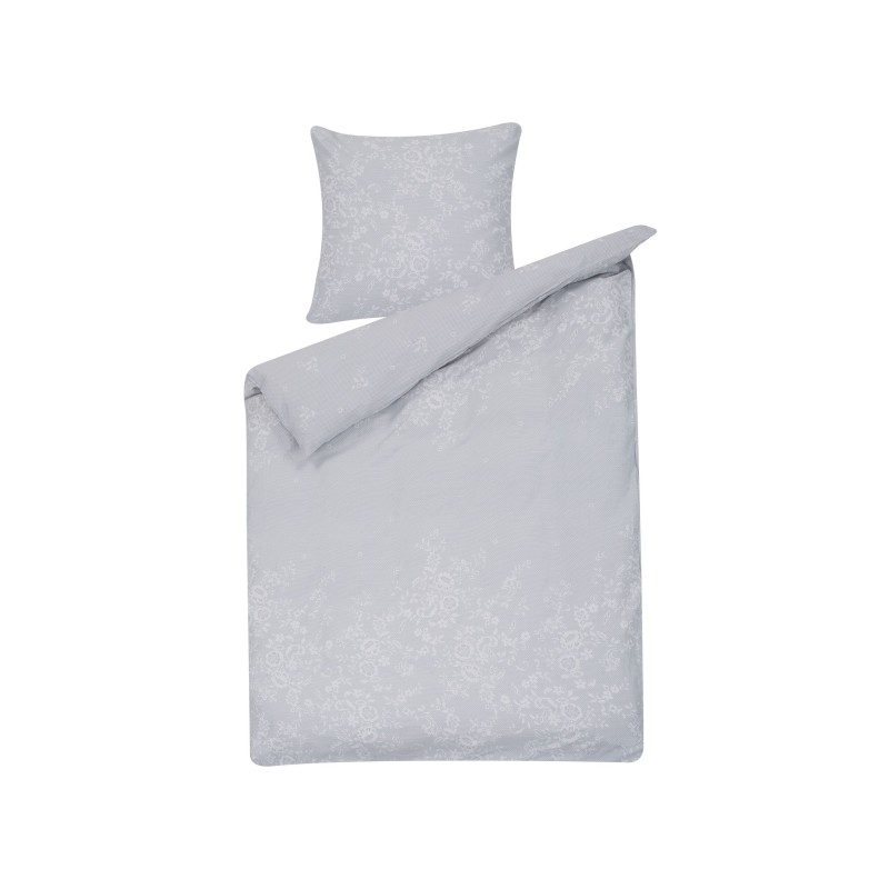 Komplet pościeli MORNINGSIDE Bawełna satynowa 135 x 200 cm Szary
