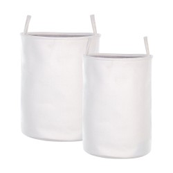 Zestaw 2 koszy tekstylnych biały ARCHA
