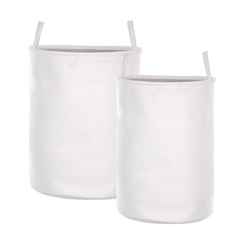 Zestaw 2 koszy tekstylnych biały ARCHA