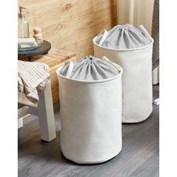 Zestaw 2 koszy tekstylnych biały ARCHA