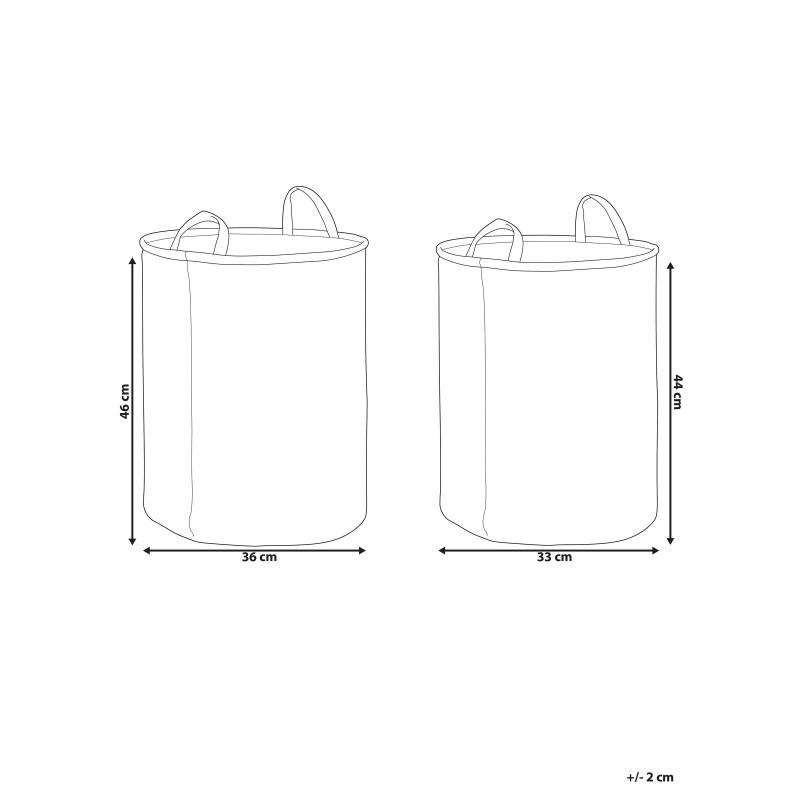 Zestaw 2 koszy tekstylnych biały ARCHA