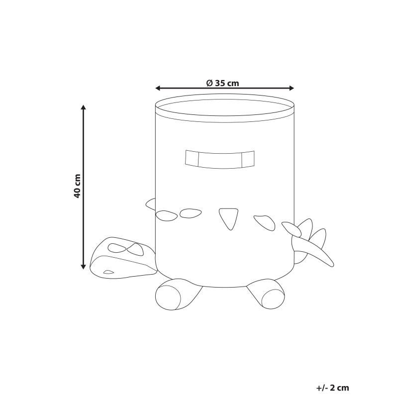 Kosz na zabawki Dinozaur BAGNU Bawełna Niebieski