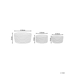 Zestaw 3 koszy JABAR Juta Naturalny