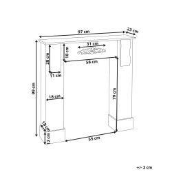 Portal kominkowy MANDRE Szary