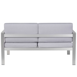 Sofa ogrodowa 2-osobowa jasnoszara SALERNO