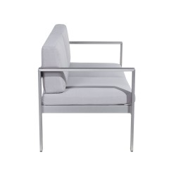 Sofa ogrodowa 2-osobowa jasnoszara SALERNO