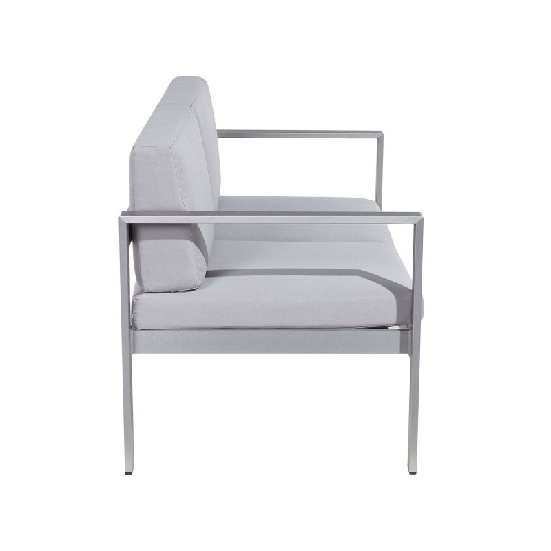 Sofa ogrodowa 2-osobowa jasnoszara SALERNO