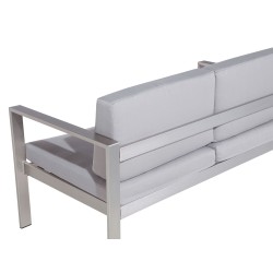 Sofa ogrodowa 2-osobowa jasnoszara SALERNO