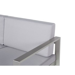 Sofa ogrodowa 2-osobowa jasnoszara SALERNO