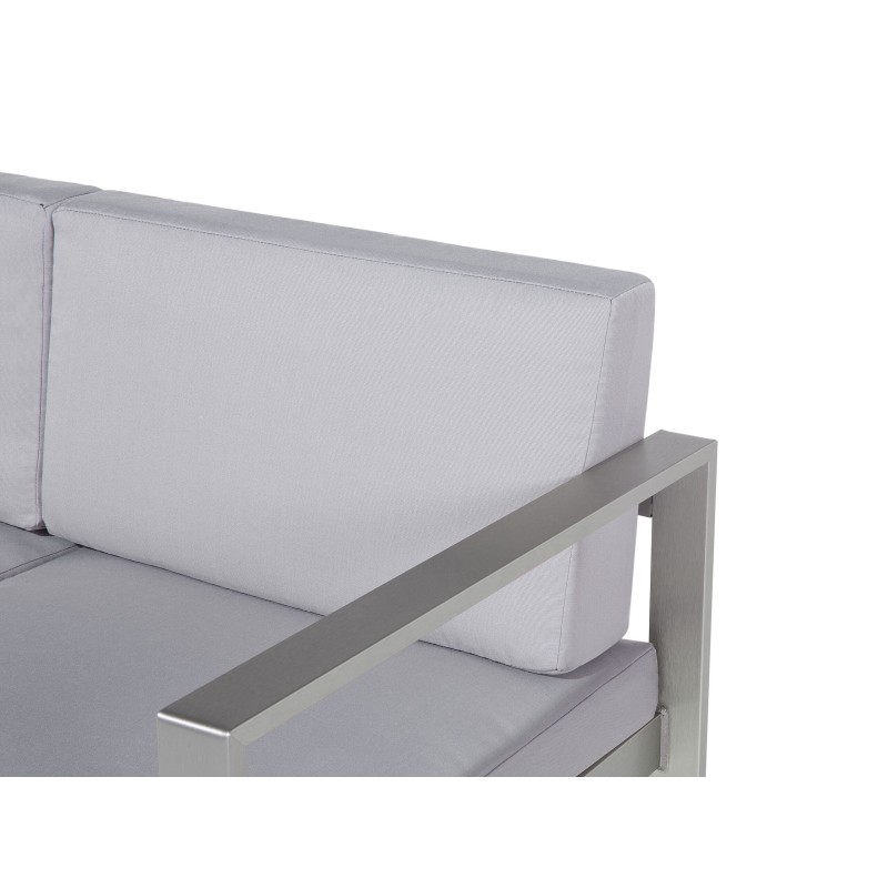 Sofa ogrodowa 2-osobowa jasnoszara SALERNO