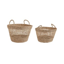 Zestaw 2 koszy AROWANA Trawa morska Naturalny