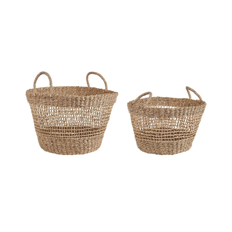 Zestaw 2 koszy AROWANA Trawa morska Naturalny