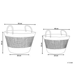 Zestaw 2 koszy AROWANA Trawa morska Naturalny