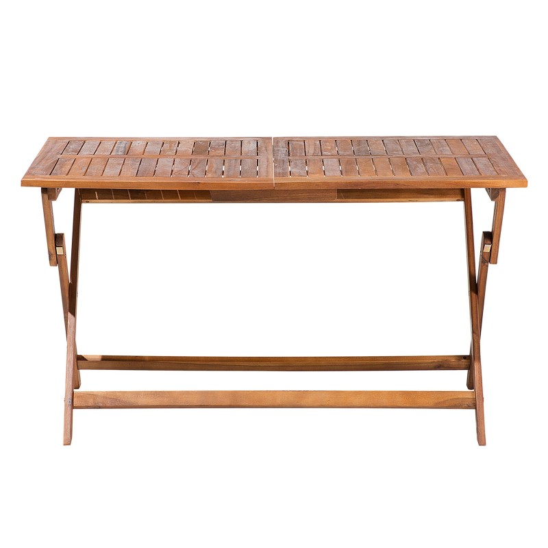 Stół ogrodowy CENTO 75 cm 140 cm Drewno akacjowe Brązowy