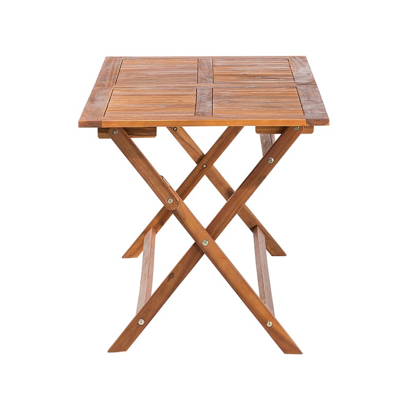 Stół ogrodowy CENTO 75 cm 140 cm Drewno akacjowe Brązowy