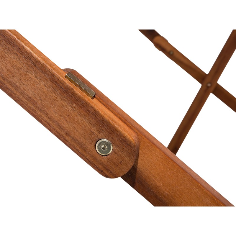 Stół ogrodowy CENTO 75 cm 140 cm Drewno akacjowe Brązowy