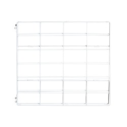 Kosz metalowy z bambusową pokrywą biały MIRISSA