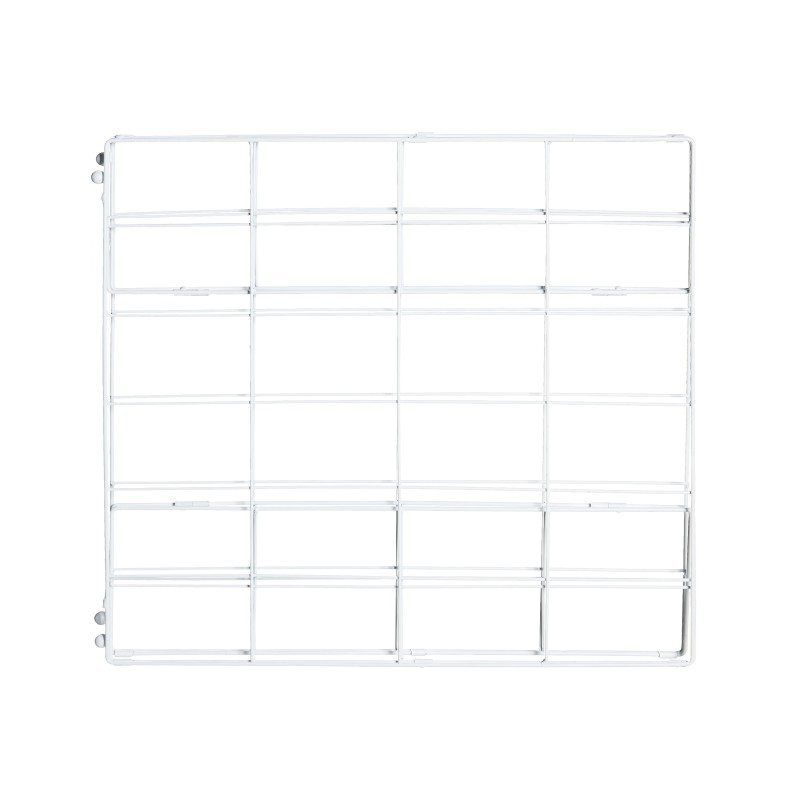 Kosz metalowy z bambusową pokrywą biały MIRISSA