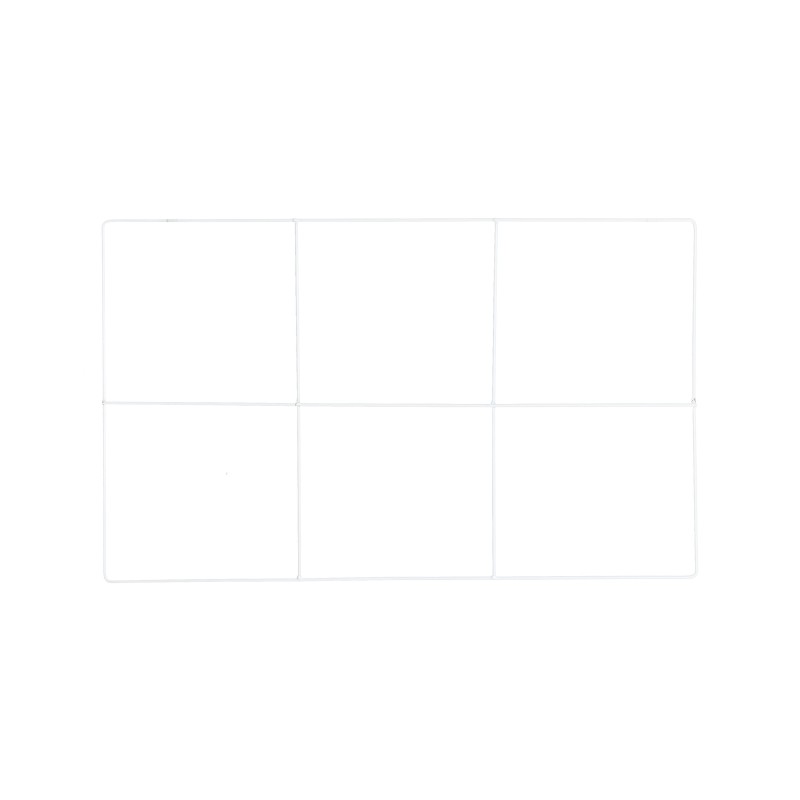 Kosz metalowy z bambusową pokrywą biały MIRISSA