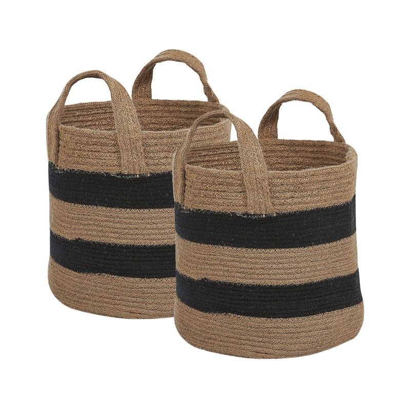 Zestaw 2 koszy GEREDE Juta Naturalny