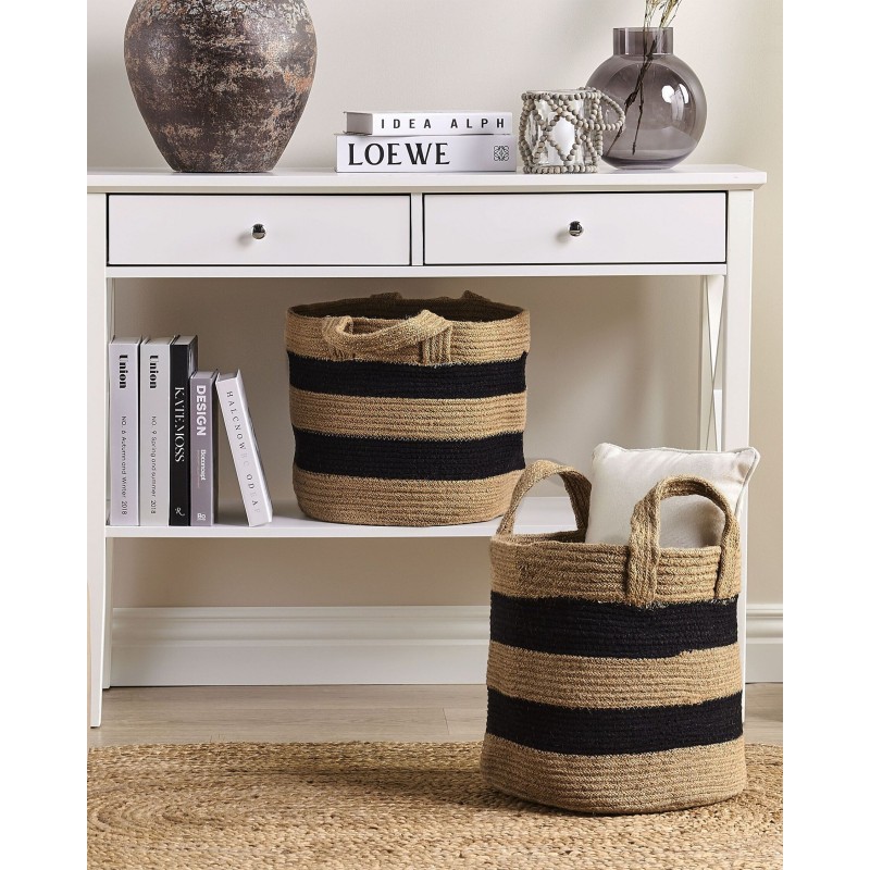 Zestaw 2 koszy GEREDE Juta Naturalny