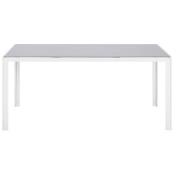 Stół ogrodowy CATANIA 91 cm 160 cm Szkło Szary