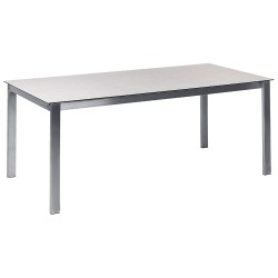 Stół ogrodowy COSOLETO 180 cm 90 cm Szkło Biały