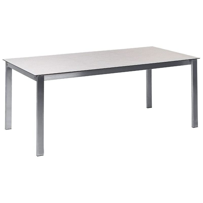 Stół ogrodowy COSOLETO 180 cm 90 cm Szkło Biały