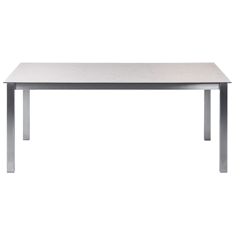 Stół ogrodowy COSOLETO 180 cm 90 cm Szkło Biały