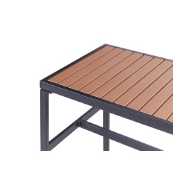 Stół ogrodowy AVETRANA 50 cm 150 cm Czarny